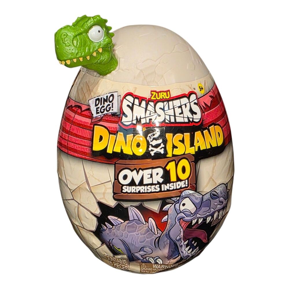 Zuru Smashers Dino Island Dino Egg Over 8 Surprises Green Dinosaur - NEW